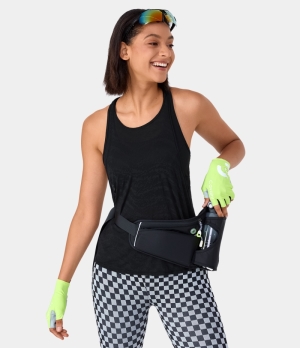 Halara Breathable Racerback 2-in-1 Casual Tank Women's Tops Black | RBFMWTE-67