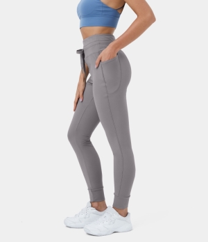 Halara Cloudful® Air High Waisted Drawstring Side Pocket Yoga Women's Jogger Gull | 256918-HYP