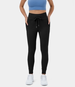 Halara Cloudful® Air High Waisted Drawstring Side Pocket Yoga Women's Jogger Black | 579846-JPG