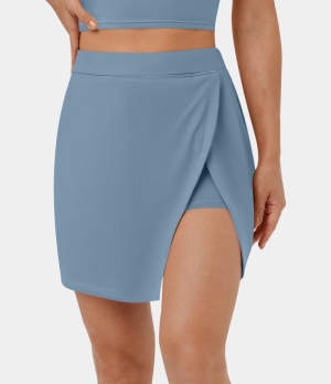 Halara Cloudful® Air Side Cut 2-in-1 Side Pocket Tennis-Purity Women's Skirts Endless Sky | 659412-NYA