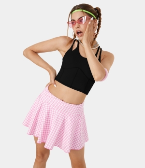 Halara Cloudful® Double Straps Backless Crisscross Cropped Corset Yoga Tank Women's Tops Black | ZCWHALK-67