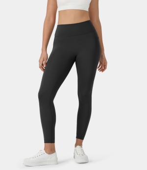 Halara Cloudful® High Waisted Deep Side Pocket Yoga 7/8 Women's Leggings Black | 018472-XEG