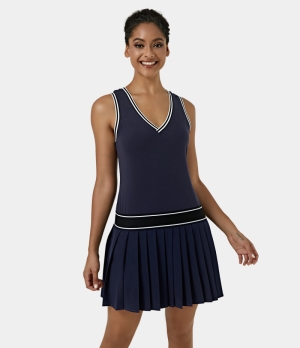 Halara Cloudful® V Neck-Let's Move-No Liner Shorts Women's Dress Peacoat | 098532-ULZ