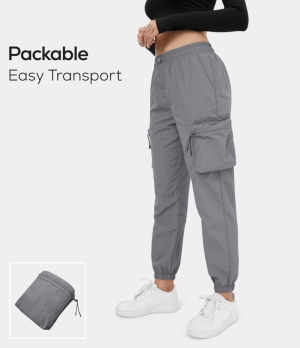 Halara Elastic Waistband Drawstring Pocket Packable Casual Cargo Women's Jogger Skyrocket | 350421-AIW