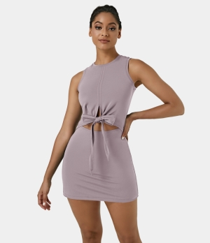 Halara Everyday 2-Piece Activity-Successful Women's Dress Taro Milk Tea - Amethyst | 573891-VJI