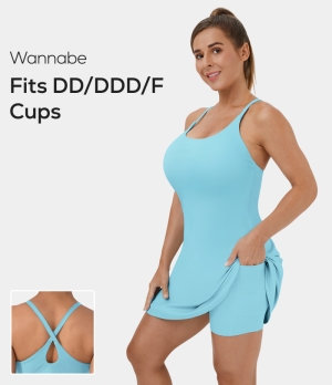 Halara Everyday Cloudful® 2-in-1 Activity-Wannabe-DD/DDD/F Cups Women's Dress Waterspout | 874190-ZHT