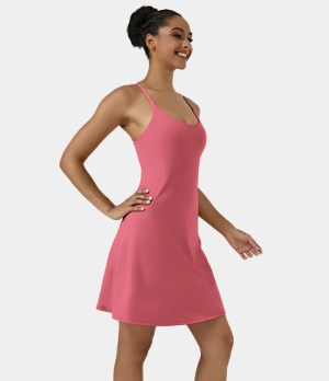 Halara Everyday Cloudful® Air 2-in-1 Activity-Euphoria Air-Longer & Adjustable Straps Women's Dress Desert Rose | 129804-TMB