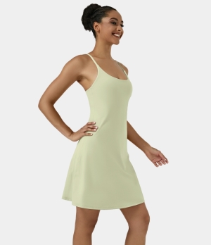Halara Everyday Cloudful® Air 2-in-1 Activity-Euphoria Air-Longer & Adjustable Straps Women's Dress Celadon Tint | 236519-OXS