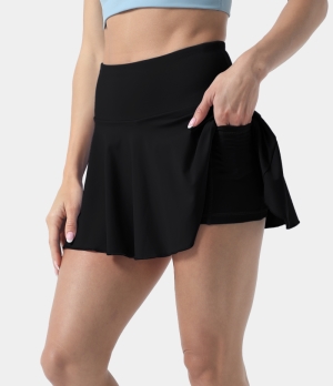 Halara Everyday Cloudful® Air 2-in-1 Tennis-Marvelous Women's Skirts Black | 730286-CHE
