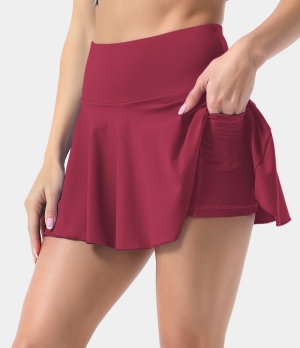 Halara Everyday Cloudful® Air 2-in-1 Tennis-Marvelous Women's Skirts Rhododendron | PKQZVSF-41