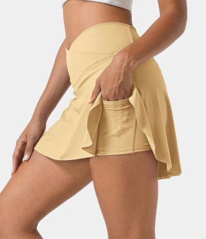 Halara Everyday Cloudful® Air Crossover Side Pocket 2-in-1 Pickleball-Lucid Women's Skirts Sunlight | 640251-CEZ