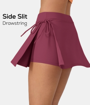 Halara Everyday Cloudful® Air Lace Up A Line 2-in-1 Side Pocket Mini Women's Skirts Anemone | 730148-EDX