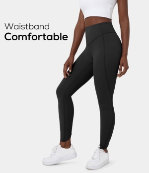 Halara Everyday High Waisted Body Shaping 7/8 Women's Leggings Black | 970126-VFU