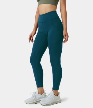 Halara Everyday High Waisted Side Pocket 7/8 Women's Leggings Oxford Blue | 423691-GHY