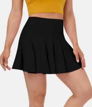 Halara High Waisted 2-in-1 Side Pocket Flare Mini Dance Women's Skirts Black | 913428-JWX