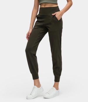 Halara High Waisted Camo Regular Fit Women's Jogger Seaweed Green | 978402-JHO