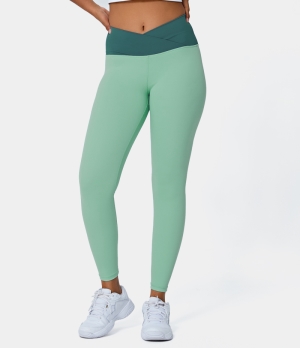 Halara High Waisted Color Block Full Length Women's Leggings Butterfly | 785201-UYO