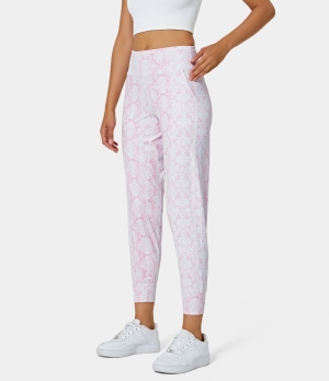Halara High Waisted Ditsy Floral Print Yoga Women's Pants Misty White | 069157-IKD