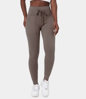 Halara High Waisted Drawstring Cotton 7/8 Women's Jogger Cool Grey | 715386-LMC