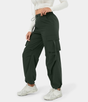 Halara High Waisted Drawstring Flap Pocket Casual Cargo Women's Jogger Duffel Bag | 254698-CMP