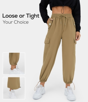 Halara High Waisted Drawstring Multiple Pockets Casual Cargo Women's Jogger Cartouche | 804653-ALX