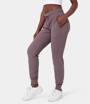 Halara High Waisted Drawstring Side Pocket Casual Women's Jogger Flint | 016395-ARU