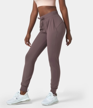 Halara High Waisted Drawstring Side Pocket Casual Women's Jogger Peppercorn | 105894-IXV