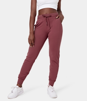 Halara High Waisted Drawstring Side Pocket Casual Women's Jogger Spiced Apple | 125709-YTU