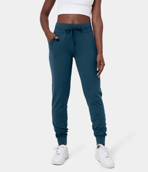 Halara High Waisted Drawstring Side Pocket Casual Women's Jogger Titan | 174386-JEV