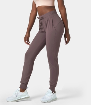 Halara High Waisted Drawstring Side Pocket Casual Women's Jogger Peppercorn | 189236-AVG