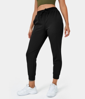 Halara High Waisted Drawstring Side Pocket Women's Jogger Black | 516427-MKU