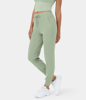 Halara High Waisted Drawstring Side Pocket Yoga Women's Jogger Bok Choy | 701586-KMQ