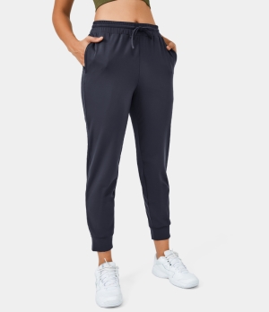 Halara High Waisted Drawstring Side Pocket Women's Jogger Midnight Sail | 713409-GIH