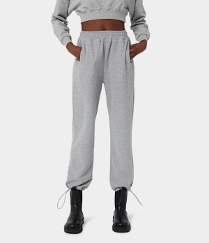 Halara High Waisted Drawstring Side Pocket Classic Women's Sweatpants Porcelain White | IKTWDZM-98