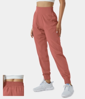 Halara High Waisted Elastic Waistband Casual Women's Jogger Dusty Cedar | 095164-IRG
