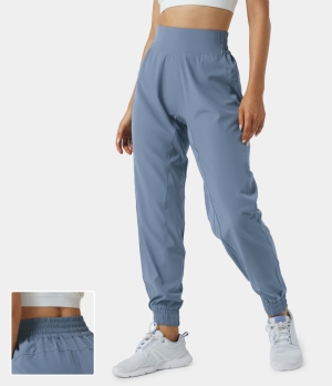 Halara High Waisted Elastic Waistband Casual Women's Jogger Troposphere | 120975-WXJ