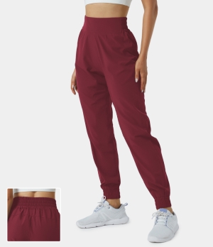 Halara High Waisted Elastic Waistband Casual Women's Jogger Burnt Russet | 298067-MQP