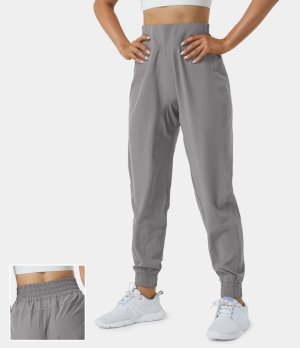 Halara High Waisted Elastic Waistband Casual Women's Jogger Steel Gray | 543618-WPS