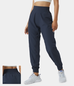 Halara High Waisted Elastic Waistband Casual Women's Jogger Dark Blue | 569874-CKV