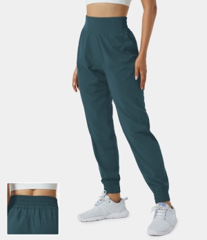 Halara High Waisted Elastic Waistband Casual Women's Jogger Nighttime Blue | 928510-TMK