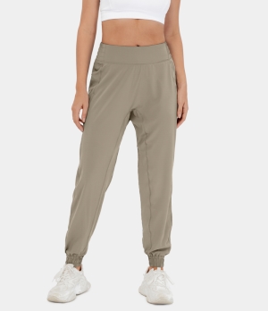 Halara High Waisted Elastic Waistband Plain Casual Women's Jogger Seneca Rock | 065972-VDY