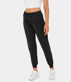Halara High Waisted Elastic Women's Jogger Black | 964205-HIZ