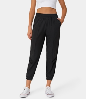 Halara High Waisted Moisture Wicking Quick Dry Athletic Women's Jogger Black | 514682-AVJ