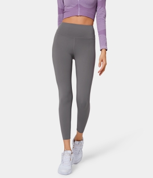 Halara High Waisted Plain Full Length Women's Leggings Steel Gray | 231976-DQV