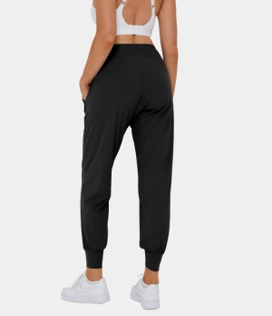 Halara High Waisted Plain Side Pocket Women's Jogger Black | 458039-RYU