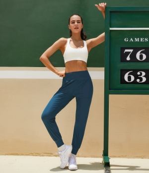 Halara High Waisted Plain Side Pocket Women's Jogger Deep Turquoise | 523781-GWY