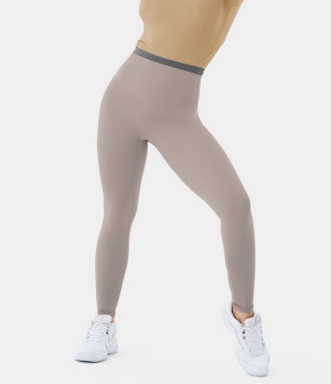 Halara High Waisted Plain Yoga Full Length Women's Leggings Mink Ash | 486731-CDW