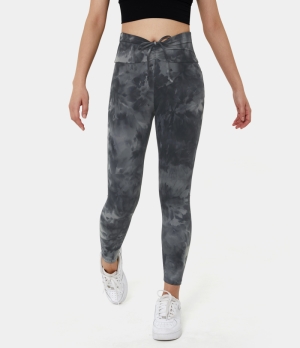 Halara High Waisted Ruched Drawstring Back Pocket Full Length Women's Leggings Graphite Grey | 308941-OZM