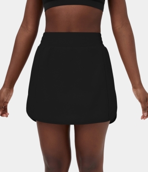 Halara High Waisted Side Pocket 2-in-1 Mini Golf Women's Skirts Black | 802376-SRG