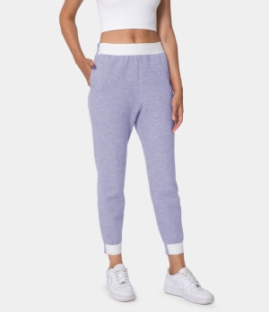 Halara High Waisted Side Pocket Slimming Cotton Women's Pants Light Purple | 670943-GZW